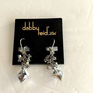 Dabby reid metallic silver clear crystals silver color clasp